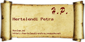 Hertelendi Petra névjegykártya